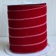 Стрічка велюр з кантом, 2,5 см, червона, рулон 45 м Стрічка велюр з кантом, 2,5 см, червона, рулон 45 м
