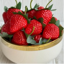 Клубника, 3,5 см, красная, упаковка 200 шт.