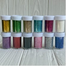 Набор глиттера (С00897), 1/96, цветной микс, упаковка 12 баночек