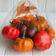 Набір з гарбузиками і жолудями (С30503), помаранчевий, набір 20 шт.