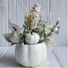 Екібана з гарбузом (С30500), 20 см, молочний, шт.