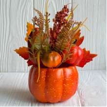 Екібана з гарбузом (С30500), 20 см, помаранчевий, шт.