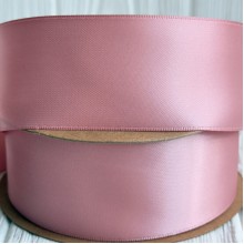 Атлас двусторонний (премиум), 3,8 см, пудровый, рулон 23 м