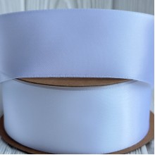 Атлас двусторонний (премиум), 3,8 см, белый, рулон 23 м