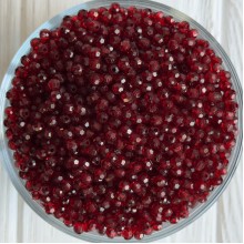 Хрусталь круглый (акрил), 4 мм, бордовый, упаковка 500 г