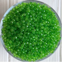 Хрусталь круглый (акрил), 4 мм, зеленый, упаковка 500 г