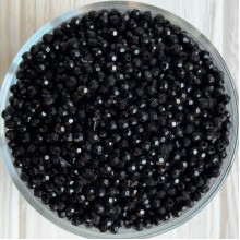Хрусталь круглый (акрил), 4 мм, черный, упаковка 500 г