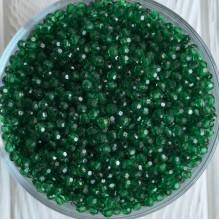 Хрусталь круглый (акрил), 4 мм, темно-зеленый, упаковка 500 г