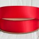 Двусторонняя атласная лента New (премиум), 2,5 см, светло-красная, рулон 23 м