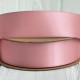 Двусторонняя атласная лента New (премиум), 2,5 см, пудровая, рулон 23 м