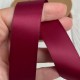 Двусторонняя атласная лента New (премиум), 2,5 см, винная, рулон 23 м