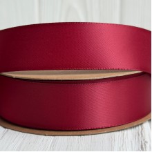 Двусторонняя атласная лента New (премиум), 2,5 см, херес, рулон 23 м