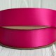 Двостороння атласна стрічка New (преміум), 2,5 см, малинова, рулон 23 м