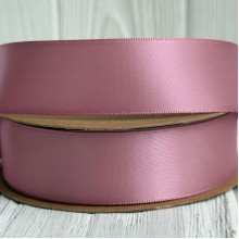 Двусторонняя атласная лента New (премиум), 2,5 см, кварц, рулон 23 м