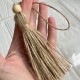Кисточка декоративная с мешковины (D30196), 22 см, натуральная, упаковка 10 шт.