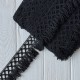 Кружево вязаное с бахрамой (D30260), черное, 5,7 см, рулон 23 м