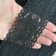 Кружево вязаное (D30256), черное, 6,5 см, рулон 23 м