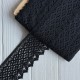 Кружево вязаное (D30258), черное, 8,5 см, рулон 23 м