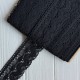 Кружево вязаное (D30257), черное, 6 см, рулон 23 м