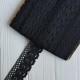 Кружево вязаное (D30259), черное, 5 см, рулон 23 м
