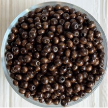 Деревянные бусины круглые, 6 мм, коричневые, упаковка 500 г