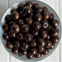 Деревянные бусины круглые, 16 мм, коричневые, упаковка 500 г