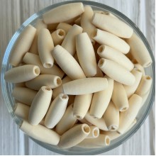 Деревянные бусины (овал), 23х8 мм, натуральные, упаковка 500 г