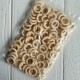 Деревянные бусины (кільце), 30 мм, натуральные, упаковка 100 шт.