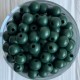 Дерев'яні намистини круглі, 12 мм, темно-зелені, упаковка 500 г