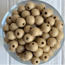 Деревянные бусины круглые, 12 мм, мокко, упаковка 500 г