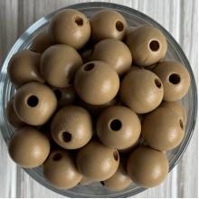 Деревянные бусины круглые, 18 мм, мокко, упаковка 500 г