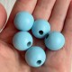 Деревянные бусины круглые, 18 мм, голубые, упаковка 500 г