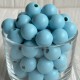 Деревянные бусины круглые, 18 мм, голубые, упаковка 500 г