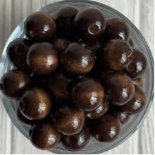 Деревянные бусины круглые, 18 мм, коричневые, упаковка 500 г