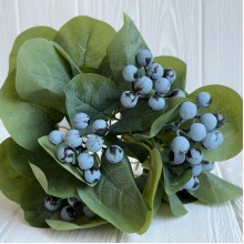 Гілка з синіми ягодами (С30549), 33 см, зелений, шт. Гілка з синіми ягодами (С30549), 33 см, зелений, шт.