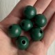 Дерев'яні намистини круглі, 20 мм, темно-зелені, упаковка 500 г