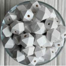 Деревянные бусины куб, 14 мм, белые, упаковка 500 г