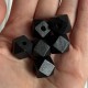 Деревянные бусины куб, 14 мм, черные, упаковка 500 г