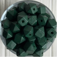 Деревянные бусины куб, 14 мм, темно-зеленые, упаковка 500 г