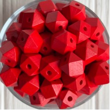 Деревянные бусины куб, 14 мм, красные, упаковка 500 г
