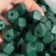 Дерев'яні намистини куб, 16 мм, темно-зелені, упаковка 500 г