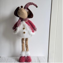 Олень новогодний на ножках (L01146), 26х15х18/78 см, красный, шт.