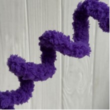 Плюшевая проволока (C10001), 20ммх100 см, темно-фиолетовая, упаковка 5 шт.