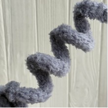 Плюшевая проволока (C10001), 20ммх100 см, серая, упаковка 5 шт.