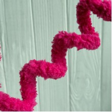 Плюшевая проволока (C10001), 20ммх100 см, малиновая, упаковка 5 шт.