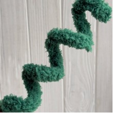 Плюшевая проволока (C10001), 20ммх100 см, зеленая, упаковка 5 шт.