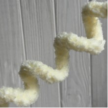 Плюшевая проволока (C10001), 20ммх100 см, молочная, упаковка 5 шт.