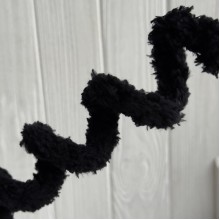 Плюшевая проволока (C10001), 20ммх100 см, черная, упаковка 5 шт.