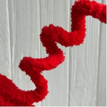 Плюшевая проволока (C10001), 20ммх100 см, красная, упаковка 5 шт.