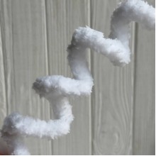 Плюшевая проволока (C10001), 20ммх100 см, белая, упаковка 5 шт.